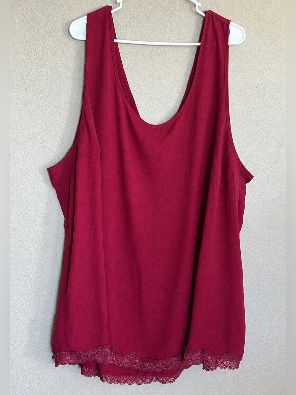torrid Berry Red Lace-Hem Scoop Neck Camisole